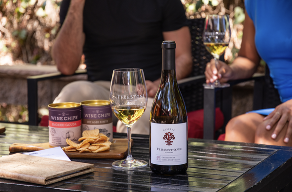 Wine Tasting Experiences at Firestone Vineyard - Nestled in the heart of Santa Barbara Wine Country, Firestone Vineyard offers an inviting mix of estate-grown wines, scenic views, and memorable tasting experiences. Guests are welcome to explore our historic property through a variety of curated offerings that highlight both our Firestone favorites and selections from the broader Foley Food & Wine Society portfolio.

Whether you're joining us for a casual flight at the tasting bar, reserving a seat in our private Lounge for an elevated Reserve experience, or starting your day with an intimate morning winery tour, each visit provides a unique look into our winemaking heritage.

New this season, our Sip & Chip experience pairs estate wines with artisanal wine chips for a playful twist on traditional tastings. From bold reds to crisp whites, discover how flavors come alive in new ways at Firestone.

We welcome walk-ins daily from 11am to 5pm and highly recommend reservations for specialty tastings and groups. Come see why Firestone Vineyard has been a beloved destination for decades.