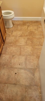 Bathroom - dirty floor all cleaned up Bathroom - dirty floor all cleaned up