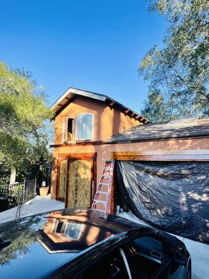 Orinda smooth, coat, acrylic, color  - This was a two-story garage addition. Located in Orinda Ca east bay. Acrylic stucco is always the best way to go for A long lasting finish and vivid color. Orinda smooth, coat, acrylic, color  - This was a two-story garage addition. Located in Orinda Ca east bay. Acrylic stucco is always the best way to go for A long lasting finish and vivid color.