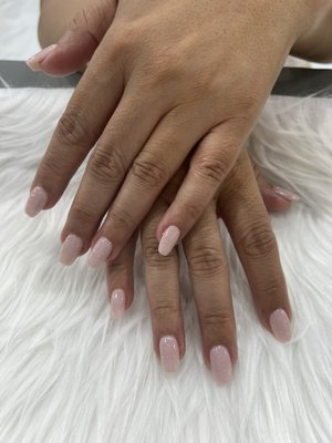 Dip nail - Jelly nail with chrome on top ! Gel x nail Dip nail - Jelly nail with chrome on top ! Gel x nail