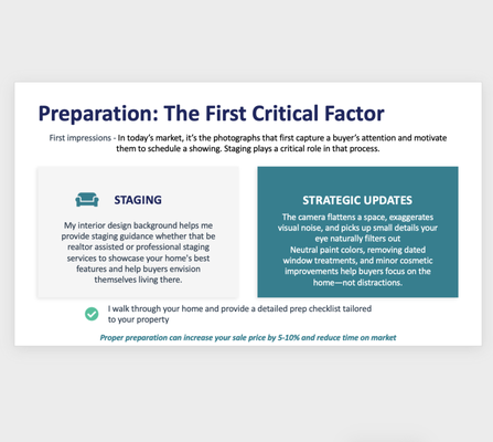 Four Critical Factors determine a Successful Sale - When selling a home, there are four critical factors that determine a successful sale...