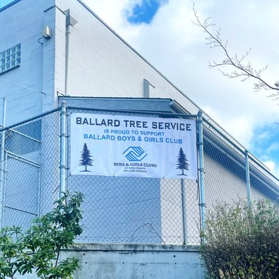 Donation tree work - Ballard Tree Service supports and provides donation tree work for various organizations in our community, such as the Ballard Boys & Girls Club. Donation tree work - Ballard Tree Service supports and provides donation tree work for various organizations in our community, such as the Ballard Boys & Girls Club.