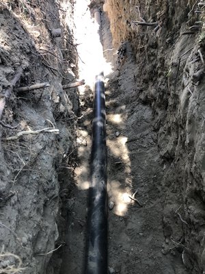 Sewer line Repipe - This sewer line repipe was done in 1 day. Old line was infested with THICK roots and was giving the customer main line stoppages frequently. Customer was appalled as to what he saw was inside his old pipes. Definitely a sign of relief for our customer when he seen the new pipe installed. Sewer line Repipe - This sewer line repipe was done in 1 day. Old line was infested with THICK roots and was giving the customer main line stoppages frequently. Customer was appalled as to what he saw was inside his old pipes. Definitely a sign of relief for our customer when he seen the new pipe installed.
