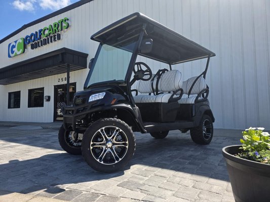 Street Legal Golf Carts in Melbourne, FL - Looking for a street legal golf cart in Melbourne, FL or anywhere on Florida's Space Coast? GolfCarts Unlimited has been Brevard County's trusted golf cart dealer since 2010, helping families, retirees, businesses, and communities find the right vehicle for the way they live.
This portfolio showcases a variety of our street legal golf carts (LSVs) that are designed for more than just the golf course. Whether you're driving around your neighborhood, heading to the community pool, visiting friends, running local errands, commuting through your community, or enjoying beachside living, a street legal golf cart offers a fun, convenient, and efficient way to get around.
As an authorized dealer for Club Car, Yamaha, MadJax, Atlas, Dach, and Sierra, we offer one of the largest selections of new and pre-owned golf carts in Brevard County. From stylish four-passenger models to lifted six-passenger vehicles loaded with premium features, our inventory includes options for nearly every lifestyle and budget.
Many of our street legal models include features such as:
DOT-approved safety equipment
Windshields and automotive-style lighting
Turn signals, brake lights, and horn
Seat belts
Side and rear-view mirrors
Backup cameras on select models
Premium wheels and tires
Touchscreen displays with Apple CarPlay and Android Auto on select models
Bluetooth audio systems
Lithium battery technology or fuel-efficient gas power
Comfortable seating with premium upholstery
Lockable storage compartments and other convenience features
Not sure which golf cart is right for you? Our knowledgeable team takes the time to understand how you plan to use your golf cart before making recommendations. We believe in helping customers make the right decision—not simply selling the most expensive model. Whether you're looking for dependable transportation, a family cruiser, a neighborhood vehicle, or something fully customized, we'll help you find the perfect fit.
Every golf cart we sell is backed by experienced technicians and a fully stocked parts department. Our relationship with customers continues long after the sale with maintenance, repairs, accessories, upgrades, warranty support, and expert service to help keep your golf cart performing its best.
We proudly serve customers throughout Melbourne, Viera, Suntree, Rockledge, Cocoa, Cocoa Beach, Merritt Island, Satellite Beach, Indian Harbour Beach, Indialantic, Melbourne Beach, Palm Bay, Titusville, Port St. John, Cape Canaveral, Mims, and communities across Brevard County. We also assist customers from surrounding areas and offer nationwide delivery for many purchases.
At GolfCarts Unlimited, we're committed to making your buying experience simple and enjoyable. We offer competitive financing options, accept trade-ins, and provide free local delivery throughout Brevard County. Our indoor showroom allows you to browse comfortably year-round, and our team is always available to answer questions before and after your purchase.
Browse the photos in this portfolio to see examples of the street legal golf carts we've delivered to customers throughout the Space Coast. Every golf cart represents another family, business, or community discovering just how enjoyable and practical golf cart ownership can be.
If you're ready to experience the convenience and fun of owning a street legal golf cart, visit GolfCarts Unlimited in Melbourne or our Titusville location. We'd love the opportunity to help you find the perfect golf cart for your lifestyle. Street Legal Golf Carts in Melbourne, FL - Looking for a street legal golf cart in Melbourne, FL or anywhere on Florida's Space Coast? GolfCarts Unlimited has been Brevard County's trusted golf cart dealer since 2010, helping families, retirees, businesses, and communities find the right vehicle for the way they live.
This portfolio showcases a variety of our street legal golf carts (LSVs) that are designed for more than just the golf course. Whether you're driving around your neighborhood, heading to the community pool, visiting friends, running local errands, commuting through your community, or enjoying beachside living, a street legal golf cart offers a fun, convenient, and efficient way to get around.
As an authorized dealer for Club Car, Yamaha, MadJax, Atlas, Dach, and Sierra, we offer one of the largest selections of new and pre-owned golf carts in Brevard County. From stylish four-passenger models to lifted six-passenger vehicles loaded with premium features, our inventory includes options for nearly every lifestyle and budget.
Many of our street legal models include features such as:
DOT-approved safety equipment
Windshields and automotive-style lighting
Turn signals, brake lights, and horn
Seat belts
Side and rear-view mirrors
Backup cameras on select models
Premium wheels and tires
Touchscreen displays with Apple CarPlay and Android Auto on select models
Bluetooth audio systems
Lithium battery technology or fuel-efficient gas power
Comfortable seating with premium upholstery
Lockable storage compartments and other convenience features
Not sure which golf cart is right for you? Our knowledgeable team takes the time to understand how you plan to use your golf cart before making recommendations. We believe in helping customers make the right decision—not simply selling the most expensive model. Whether you're looking for dependable transportation, a family cruiser, a neighborhood vehicle, or something fully customized, we'll help you find the perfect fit.
Every golf cart we sell is backed by experienced technicians and a fully stocked parts department. Our relationship with customers continues long after the sale with maintenance, repairs, accessories, upgrades, warranty support, and expert service to help keep your golf cart performing its best.
We proudly serve customers throughout Melbourne, Viera, Suntree, Rockledge, Cocoa, Cocoa Beach, Merritt Island, Satellite Beach, Indian Harbour Beach, Indialantic, Melbourne Beach, Palm Bay, Titusville, Port St. John, Cape Canaveral, Mims, and communities across Brevard County. We also assist customers from surrounding areas and offer nationwide delivery for many purchases.
At GolfCarts Unlimited, we're committed to making your buying experience simple and enjoyable. We offer competitive financing options, accept trade-ins, and provide free local delivery throughout Brevard County. Our indoor showroom allows you to browse comfortably year-round, and our team is always available to answer questions before and after your purchase.
Browse the photos in this portfolio to see examples of the street legal golf carts we've delivered to customers throughout the Space Coast. Every golf cart represents another family, business, or community discovering just how enjoyable and practical golf cart ownership can be.
If you're ready to experience the convenience and fun of owning a street legal golf cart, visit GolfCarts Unlimited in Melbourne or our Titusville location. We'd love the opportunity to help you find the perfect golf cart for your lifestyle.