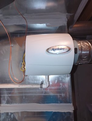 Humidifier Installation August 2023 - Aprilaire Bypass Humidifier Installation from August 2023. Humidifier Installation August 2023 - Aprilaire Bypass Humidifier Installation from August 2023.