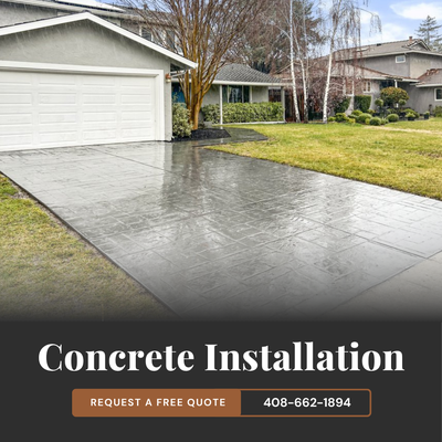 Concrete Installation - Call 408-662-1894 for a free on-site concrete estimate anywhere in Santa Clara, San Mateo, Alameda, or Santa Cruz County.
Here is what most homeowners do not think about until it is too late: the sub-base is everything. A beautiful slab poured over a poorly prepared base will crack within a few years, guaranteed. Bay Area expansive clay makes that worse, because the soil moves with the seasons and takes the concrete with it.
We handle the full project from demolition to final seal coat: remove the old surface, excavate to depth, grade the sub-base for positive drainage, compact, then install gravel base and rebar reinforcement before anything is poured. Finish options include standard broom, stamped patterns, integral color, acid stain, and exposed aggregate for a slip-resistant textured surface.
Driveways, patios, walkways, and pool decks. Licensed C-61/D06, license #1032828. Serving Silicon Valley since 2018. Concrete Installation - Call 408-662-1894 for a free on-site concrete estimate anywhere in Santa Clara, San Mateo, Alameda, or Santa Cruz County.
Here is what most homeowners do not think about until it is too late: the sub-base is everything. A beautiful slab poured over a poorly prepared base will crack within a few years, guaranteed. Bay Area expansive clay makes that worse, because the soil moves with the seasons and takes the concrete with it.
We handle the full project from demolition to final seal coat: remove the old surface, excavate to depth, grade the sub-base for positive drainage, compact, then install gravel base and rebar reinforcement before anything is poured. Finish options include standard broom, stamped patterns, integral color, acid stain, and exposed aggregate for a slip-resistant textured surface.
Driveways, patios, walkways, and pool decks. Licensed C-61/D06, license #1032828. Serving Silicon Valley since 2018.