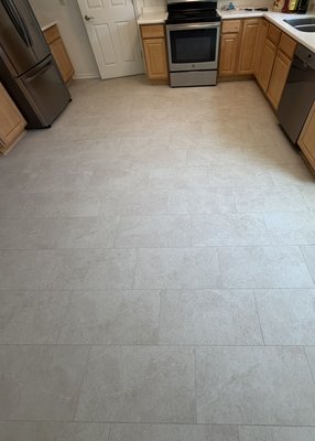 Modern Kitchen Floor Tile Installation
& Subfloor Preparation – Palatine IL - Professional kitchen floor tile installation completed by Renova Tiles & Remodeling in the Chicagoland area. This project included removal of old flooring, surface preparation, floor leveling, thinset application, precision tile layout, grout installation, and final finishing for a clean modern look. Large-format ceramic tile was installed in a staggered pattern to enhance the visual space and create a durable, easy-to-maintain kitchen floor. Our team focuses on high-quality workmanship, proper leveling, and long-lasting results for kitchens, bathrooms, and full interior remodeling projects. Modern Kitchen Floor Tile Installation
& Subfloor Preparation – Palatine IL - Professional kitchen floor tile installation completed by Renova Tiles & Remodeling in the Chicagoland area. This project included removal of old flooring, surface preparation, floor leveling, thinset application, precision tile layout, grout installation, and final finishing for a clean modern look. Large-format ceramic tile was installed in a staggered pattern to enhance the visual space and create a durable, easy-to-maintain kitchen floor. Our team focuses on high-quality workmanship, proper leveling, and long-lasting results for kitchens, bathrooms, and full interior remodeling projects.