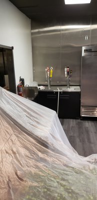 Italia's Pizza Kitchen custom wall and replace flooring - This is a Pizza kitchen restaurant and they needed to replace the tile floor with vinyl flooring and custom build a privacy wall (installing drywall, mudding, painting) and fix the bar sink, re-install tv's in different locations. Italia's Pizza Kitchen custom wall and replace flooring - This is a Pizza kitchen restaurant and they needed to replace the tile floor with vinyl flooring and custom build a privacy wall (installing drywall, mudding, painting) and fix the bar sink, re-install tv's in different locations.