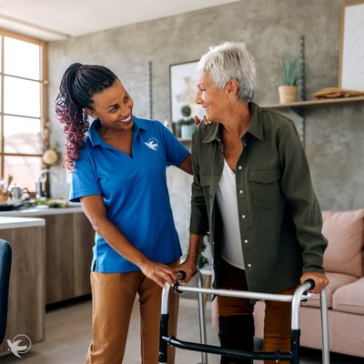 Ready-Set-Go Home with Transitional Care - When you are worried about the well-being of a loved one who is in the hospital, you may not know what steps to take to prepare for their discharge and recovery. Our Ready, Set, Go Home transitional care program has been designed to help families in Florence through this process. The compassionate care team at Visiting Angels® Northern Kentucky assists with paving the way to a comfortable transition from hospital to home. Our goal is to reduce seniors' chances of experiencing complications that could slow their recovery and require them to return to the hospital.

We realize that for many elderly adults, home is where they want to be most. When they are constantly in and out of the hospital, they may find it difficult to regain the independent lifestyle they cherish. With the support of our caregivers, seniors can look forward to having the helping hand they need to get back into the groove of life at home and prevent a hospital readmission.