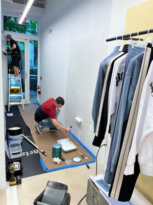 PALM ANGELES Design district Store overnight wallpaper installation - PRO HANDYMAN giving service to many retail store and High End disgner stores as PALM ANGELES ,OFF WHITE ,JC PENNY ,HOLISTER ,HOME DEPOT and more that was another challenging project over night PALM ANGELES Design district Store overnight wallpaper installation - PRO HANDYMAN giving service to many retail store and High End disgner stores as PALM ANGELES ,OFF WHITE ,JC PENNY ,HOLISTER ,HOME DEPOT and more that was another challenging project over night