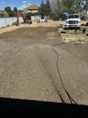 Concrete prep - Over excavation for compacted base for concrete prep