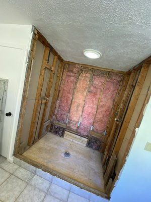 Bathroom Shower Demolition! - We only did the demolition for a fellow contractor and he finished the bathroom but I’d say it was a pretty clean solid job and we didn’t break nothing so that’s great haha!