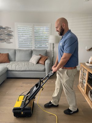 Wood Floor Cleaning - Revitalize your space with our meticulous wood floor cleaning service! We bring back the natural beauty of your hardwood floors, removing dirt and grime with precision and care. Our expert team employs advanced techniques and eco-friendly products to ensure a thorough clean without compromising the integrity of your floors. Say goodbye to dullness and hello to gleaming, refreshed wood floors that radiate warmth and charm. Experience the transformative power of our wood floor cleaning service and elevate the ambiance of your home or office today!