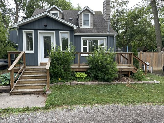Front deck remodel - This home had beautiful curb appeal but the old deck was not only dangerous but making the house not live up to its full potential! Front deck remodel - This home had beautiful curb appeal but the old deck was not only dangerous but making the house not live up to its full potential!