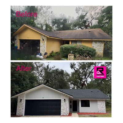 New Roof, New paint, New house - New Roof, New paint, Some clean up. Result: New House New Roof, New paint, New house - New Roof, New paint, Some clean up. Result: New House