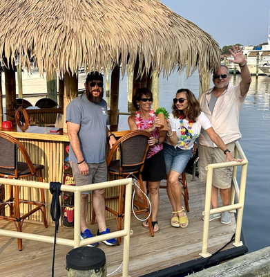 Birthday Parties & Celebrations - Your cruise will start in Back Creek at Beacon Marina. The sights are amazing! Your tour then flows into the Patuxent River around Solomons Island next to the boardwalk and up to the scenic Patuxent River Bridge. Mill Creek and St. John’s Creek are also potential options depending on river conditions. Wildlife is plentiful, including eagles, osprey, rays, jellyfish, fish, otters, and even dolphins. What will you see? Bring your favorite beverage, alcohol is permitted on board. You and your friends will enjoy observing nature at its best!
Prices start at $60 per person for public tours, or $360 for private tours on Monday through Thursday and $390 Friday through Sunday. Birthday Parties & Celebrations - Your cruise will start in Back Creek at Beacon Marina. The sights are amazing! Your tour then flows into the Patuxent River around Solomons Island next to the boardwalk and up to the scenic Patuxent River Bridge. Mill Creek and St. John’s Creek are also potential options depending on river conditions. Wildlife is plentiful, including eagles, osprey, rays, jellyfish, fish, otters, and even dolphins. What will you see? Bring your favorite beverage, alcohol is permitted on board. You and your friends will enjoy observing nature at its best!
Prices start at $60 per person for public tours, or $360 for private tours on Monday through Thursday and $390 Friday through Sunday.