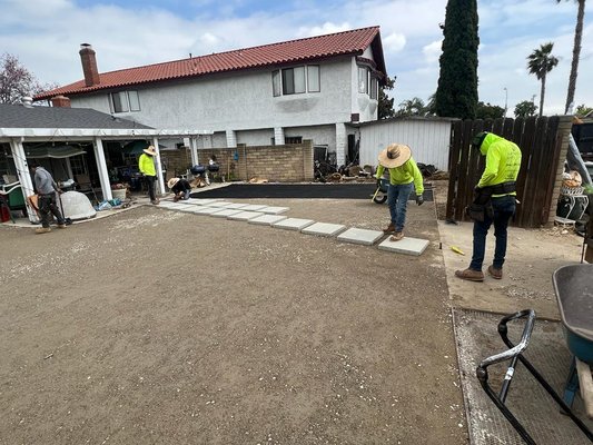 Turf installation - We fixed his backyard and installed high quality artificial grass.