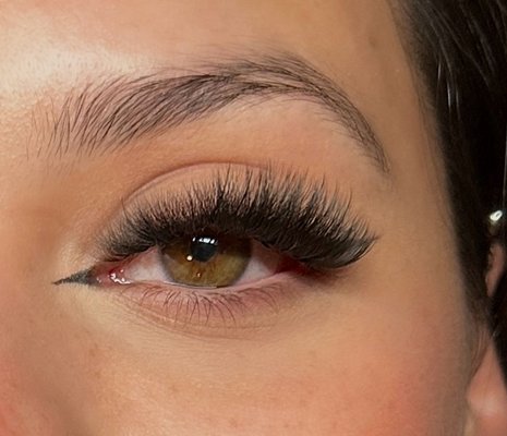 Volume Lash Extensions - Volume Lashes are hand crafted to each individual natural lash by applying 2-5 ultra fine extensions to one natural lash. The weight of each handcrafted extension is more evenly distributed on the natural lash which allows the master artist to create fuller lash lines that are lighter in weight and last longer than classic lashes. Lashes can be as dramatic or natural upon clients request. Volume Lash Extensions - Volume Lashes are hand crafted to each individual natural lash by applying 2-5 ultra fine extensions to one natural lash. The weight of each handcrafted extension is more evenly distributed on the natural lash which allows the master artist to create fuller lash lines that are lighter in weight and last longer than classic lashes. Lashes can be as dramatic or natural upon clients request.
