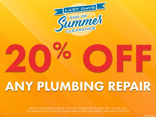20% Off Plumbing Repairs in Palm Springs, CA | Professional Leak Detection, Drain Cleaning & Plumbing Solutions - SUMMER IS HERE AND SO ARE THE SAVINGS!

Enjoy these limited-time specials and keep your home cool and comfortable all season long.

20% Off Any Plumbing Repair

Valid for Silver Systems or above. Cannot be combined with any other offers. No cash value. Club Members Only: Cannot be combined with any other Club benefits. Offers expire 9/30/2026.

A reliable plumbing system is essential for protecting your home, conserving water, and maintaining everyday comfort. We recently helped a Palm Springs homeowner resolve a plumbing issue before it could develop into a larger and more costly problem. Through a professional inspection and repair, our team restored proper operation and helped prevent future damage.

In the Coachella Valley, plumbing systems often face unique challenges due to hard water conditions, aging infrastructure, and year-round usage. Even small issues such as minor leaks, slow drains, or inconsistent water pressure can quickly escalate if left untreated. Prompt plumbing repairs help homeowners avoid water damage, higher utility bills, and unnecessary stress.

When our Timo's plumbing technician arrived, we performed a thorough assessment of the system to identify the source of the issue and recommend the most effective solution. Our goal is always to provide long-lasting repairs that address the root cause rather than temporary fixes.

Many homeowners contact us for common plumbing concerns such as pipe leaks, slab leaks, drain blockages, water heater problems, fixture repairs, and water pressure issues. Early detection and professional repairs can help extend the life of plumbing systems while reducing the risk of emergency situations.

Leak detection remains one of the most important plumbing services available to homeowners. Hidden leaks behind walls, beneath flooring, or under concrete slabs can cause significant damage if they go unnoticed. Using advanced diagnostic tools, our technicians can locate and repair leaks accurately and efficiently.

Drain issues are another common concern throughout Palm Springs. Kitchen drains can become clogged from grease and food buildup, while bathroom drains often experience blockages caused by hair and soap residue. Professional drain cleaning and repair services help restore proper flow and improve overall plumbing performance.

At Timo's, we take pride in providing fast response times, transparent pricing, and personalized customer service. Our licensed and insured plumbing professionals are committed to delivering quality workmanship and solutions designed to protect your home and your investment.

Project Highlights:

• Professional plumbing repairs
• Leak detection and repair services
• Drain cleaning and unclogging solutions
• Water heater repair services
• Pipe and slab leak repairs
• Transparent pricing and recommendations
• Licensed and insured plumbing technicians
• Fast response times
• Long-lasting plumbing solutions
• 20% savings on qualifying plumbing repairs

Whether you're dealing with a leak, clogged drain, water heater issue, or another plumbing concern, Timo's is here to help. Our experienced plumbing professionals proudly serve Palm Springs and the surrounding Coachella Valley communities with dependable plumbing solutions designed to keep your home running smoothly.