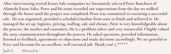 Testimonials - Kind words and compliments from our clients are most appreciated!