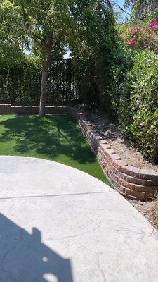 Backyard Turf Action - Removed existing sod and sprinkler system and installed about 500 Sqft of Artificial Turf Backyard Turf Action - Removed existing sod and sprinkler system and installed about 500 Sqft of Artificial Turf