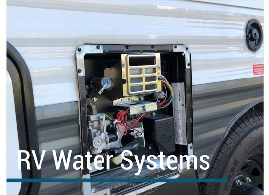 We Maintain RV Water Systems - Do you drink the water from your RV's Fresh Water tank? Have you sanitized it lately? How much calcium has Texas deposited in your RV's Hot Water Tank? How's your Water Pump doing? Any water lines slowly dripping away? We can do a full inspection and system cleaning for $299! Whether you do it yourself or hire it out, don't let your water system put nasty water in your body! We Maintain RV Water Systems - Do you drink the water from your RV's Fresh Water tank? Have you sanitized it lately? How much calcium has Texas deposited in your RV's Hot Water Tank? How's your Water Pump doing? Any water lines slowly dripping away? We can do a full inspection and system cleaning for $299! Whether you do it yourself or hire it out, don't let your water system put nasty water in your body!
