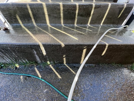 Concrete cleaning steps , little walkway - Little concrete step job Concrete cleaning steps , little walkway - Little concrete step job