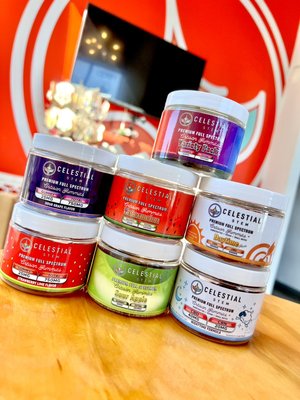Celestial Stem Artisan CBD Gummies - Experience the exceptional potency of our vegan full-spectrum CBD gummies, available in 25mg, 50mg, and 100mg options. Surpassing the competition, our gummies offer unparalleled strength and quality at a much lower price per milligram. Always vegan with no high fructose, no artificial colors or flavors.

We also offer specialty gummies with a 2:1 ratio of full spectrum CBD, along with lesser-known cannabinoids such as CBN and CBG. These blends are ideal for daytime or nighttime-specific use. 

While many companies are just beginning to explore CBN and CBG options, Celestial Stem has been providing and perfecting these products for years.