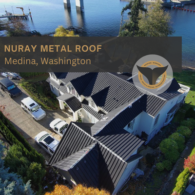 NuRay Metal Roof in Medina - We elevated the aesthetic of this home overlooking the Washington Lake in Medina, Washington, by installing a stunning NuRay Metal Roof. The natural matte carbon colors of the roof harmoniously complemented the white exterior of the house, creating a captivating look. NuRay Metal Roof in Medina - We elevated the aesthetic of this home overlooking the Washington Lake in Medina, Washington, by installing a stunning NuRay Metal Roof. The natural matte carbon colors of the roof harmoniously complemented the white exterior of the house, creating a captivating look.