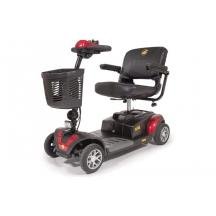 BUZZAROUND XL 4-Wheel Compact Travel Scooter. - The Buzzaround XL 4-Wheel Mobility Scooter offers more standard features to make your riding experience better than ever. Featuring a wraparound Delta Tiller, a new LED battery gauge, and a new ultra bright LED angle-adjustable headlight, the new Buzzaround XL portable scooter is also longer to offer more footroom, with a great turning radius. This travel scooter disassembles in seconds with just 4 easy steps making transporting it from one destination to another a breeze!

Delta Tiller with Wraparound Handles
Ultra Bright LED headlight standard
Charging port below the control panel
Red and Blue Shroud panels included
Disassembles quickly and easily for transport
A larger, non-slip deck provides more foot room
LED Battery Gauge
Plush, 18” x 16” stadium-style seat