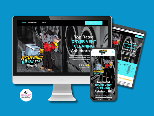 Dryer Vent: Web Design & Rebuild - This was a rebuild for a dryer vent cleaning and installation company. They weren't receiving any leads from their current website. As seen in the before image, the website had clearly been neglected by the original web designer. I completed a rebuild with vibrant colors, easy navigation, expert SEO, click-to-call buttons and contact forms for easy conversion, and made the website mobile responsive. The business owner has already seen a spike in leads.