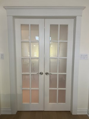 pasting glass with matte film - pasting glass with matte film