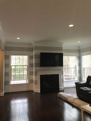 Striped accent wall project - Striped accent wall project Striped accent wall project - Striped accent wall project