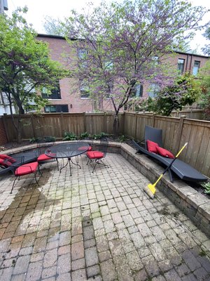 Landscaping - We were so happy to provide some landscaping services for our clients backyard. We scooped all the yard debris that was accumulated over the seasons , and applied a nice thick layer of premium mulch to keep the plants and trees nicely moisturized for the summer! Client loved it and I got to say , I did too! Landscaping - We were so happy to provide some landscaping services for our clients backyard. We scooped all the yard debris that was accumulated over the seasons , and applied a nice thick layer of premium mulch to keep the plants and trees nicely moisturized for the summer! Client loved it and I got to say , I did too!
