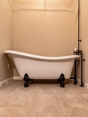Large Porcelain Floor Tile - We installed this beautiful 30 inch beige porcelain tile floor in a nice guesthouse.