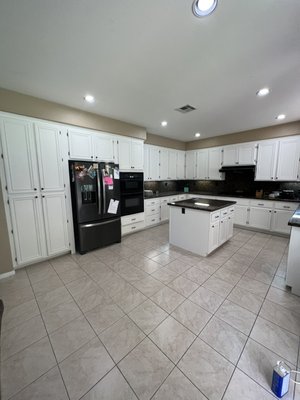 Cabinet kitchen painting - That project was 2022 in Carlsbad ….. we still have good communication with customer .