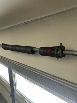 Broken Torsion Spring - Broken Torsion Spring NewSprings Range from 350 to 650 depending on the Size and Weight of the Door ! Broken Torsion Spring - Broken Torsion Spring NewSprings Range from 350 to 650 depending on the Size and Weight of the Door !