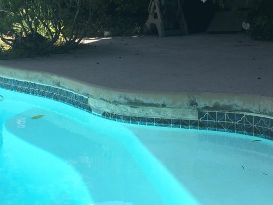 pool tile repair before and after - pool tiles fell off I replaced