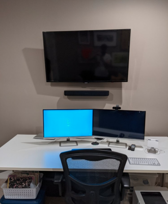 Office Upgrade and wall mount - TV Wall Mount with Floating Sonos Office Upgrade and wall mount - TV Wall Mount with Floating Sonos