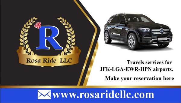 Travel in Style with Rosa Ride - Travel in style with Rosa Ride LLC, your premier transportation service for JFK, LGA, EWR, and HPN airports. Whether you’re heading to the airport or arriving back home, our top-of-the-line vehicles ensure a comfortable and elegant journey.

Whether you're heading to the airport or planning a night on the town, Rosa Ride has you covered with our premium limo and town car services. Enjoy a safe and luxurious ride as you visit the casino and sip your drinks with peace of mind.

Travel lavishly and make every journey memorable! Please note that all services must be booked at least 24 hours in advance to ensure availability. If you need our services sooner, don’t hesitate to call us at (203) 904-4444.

Make your reservation today!

Visit us at www.rosaridellc.com and experience the difference with Rosa Ride LLC!