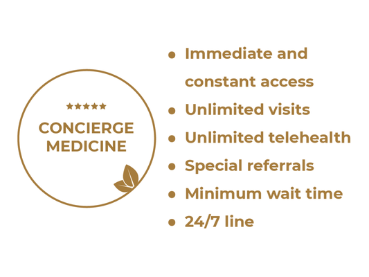 Concierge Medicine - For a flat monthly fee, you get unlimited office and telehealth visits that last as long as you need. Access your doctor’s direct phone line for medical questions. 
Get specialist referrals and/or hospital care as needed.
