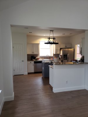Repainted sold realtor house - This painting remodel was done in an old realtor house that was in a bad shape, the rest of the house has been updated. the owner absolutely loves living in that house now.