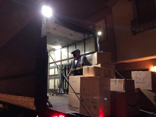 Night time moving - It's important to have a well lit working environment, When working on night moves. Our trucks are equipped with state of the art LED lighting. Night time moving - It's important to have a well lit working environment, When working on night moves. Our trucks are equipped with state of the art LED lighting.