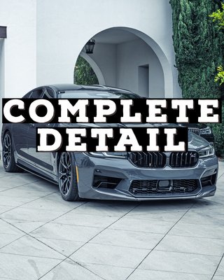 Complete Detail Package - Our Complete Detail Package its a most valuable option for all our new customers. 
For more detail and booking visit our website