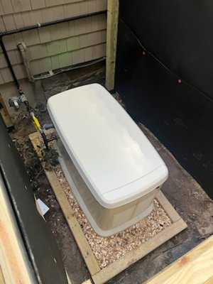 generator installation - This Generac generator was installed in the Buckhead area of Atlanta Georgia where we installed a enclosed fence to lessen the noise for the neighbors and be out of sight as well. The fence was lined with a sound barrier material to dampen the noise of the generator running..