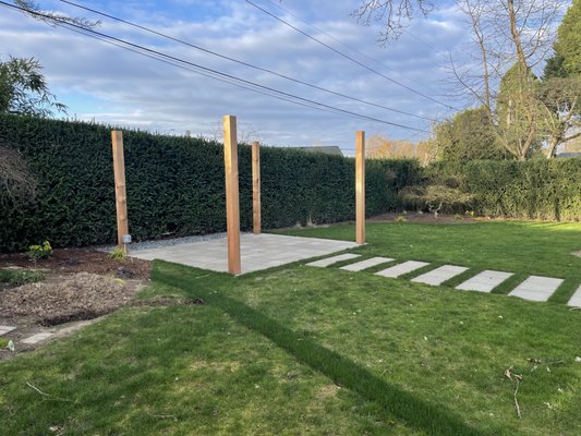 Pergola - We built this custom pergola for a client who wanted to do something with the extra backyard space. And they wanted a roof so they could enjoy it with the rainy weather we have! Great addition to any backyard. If you can imagine it, we can do it! Pergola - We built this custom pergola for a client who wanted to do something with the extra backyard space. And they wanted a roof so they could enjoy it with the rainy weather we have! Great addition to any backyard. If you can imagine it, we can do it!