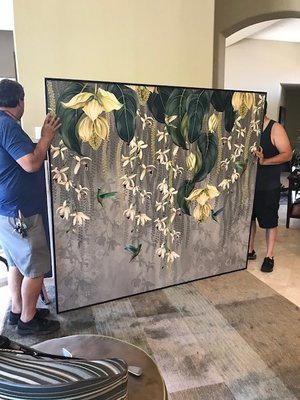 Art Installation - Multiple or Oversize - We have been Installing art since 1996 and have experience in installing on stairwells, over fireplace mantels, whole home art installs and restaurant installs with hundreds of pieces. We have a great reputation for speed and art placement. Give us a call right now! Art Installation - Multiple or Oversize - We have been Installing art since 1996 and have experience in installing on stairwells, over fireplace mantels, whole home art installs and restaurant installs with hundreds of pieces. We have a great reputation for speed and art placement. Give us a call right now!