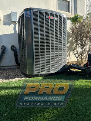 Installing the new XR Trane Heat Pump - Never be disappointed with poor craftsmanship. We excel in properly designing and installing the best comfort products on the market.