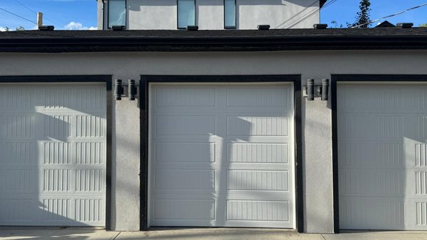 Garage Door Replacement - Another successful garage door replacement in Calgary! The garage door was broken after being hit by the car, leaving the vehicle stuck inside. We replaced it with a brand-new, perfectly functioning system—quick, reliable, and hassle-free. Call us today for your garage door repairs or replacements!