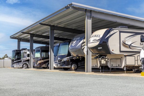 Premium RV Storage Amenities - Viking RV Storage offers covered parking to accommodate RVs up to 70 feet long and up to 15 feet wide. We have more members-only amenities than any other facility in the area: dump station, air station, 2 wash stations with electrical outlets and a newly added ice machine! Premium RV Storage Amenities - Viking RV Storage offers covered parking to accommodate RVs up to 70 feet long and up to 15 feet wide. We have more members-only amenities than any other facility in the area: dump station, air station, 2 wash stations with electrical outlets and a newly added ice machine!